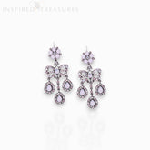 Pink Garland Triple Droplet - Earrings